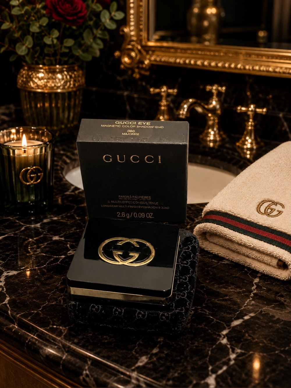 Gucci Black and Gold Eye Shadow Palette,NIB
